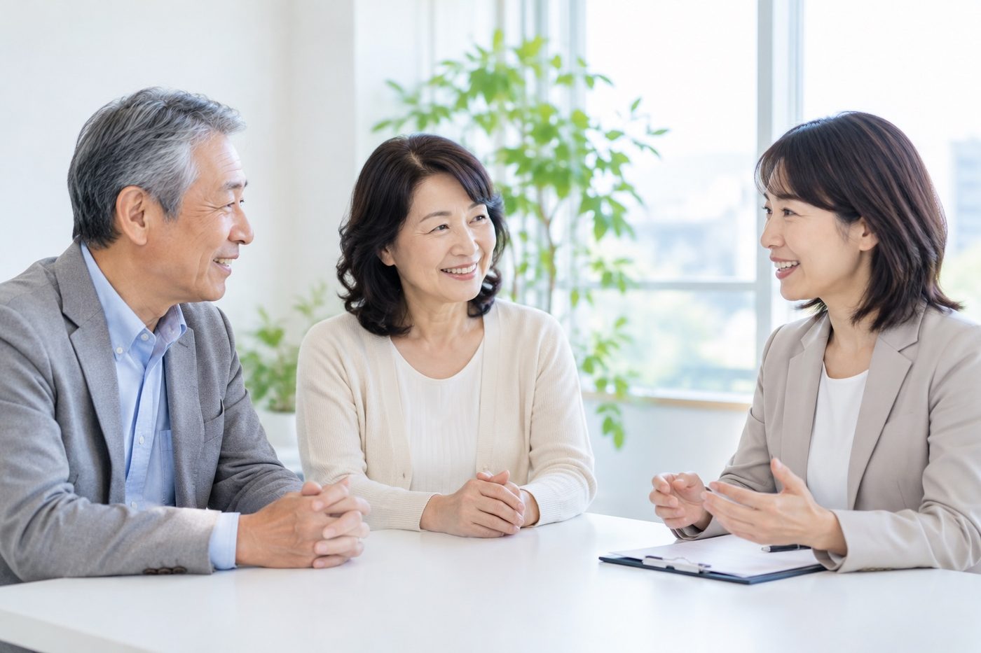 親御様とカウンセラーが話す相談風景のイメージ