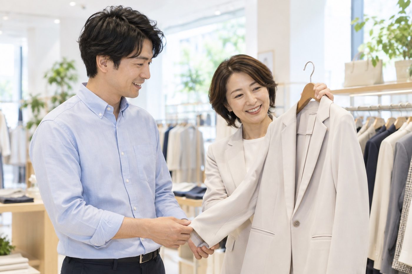 服選びをサポートするイメージ